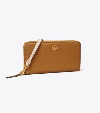 Portafoglio Robinson Zip Continental in pelle martellata