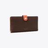 Portafoglio slim con zip color block