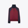 Pullover con mezza zip color block