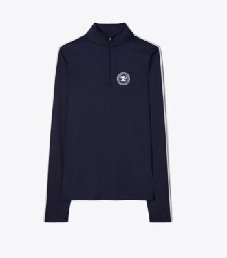 Pullover tecnico con mezza zip