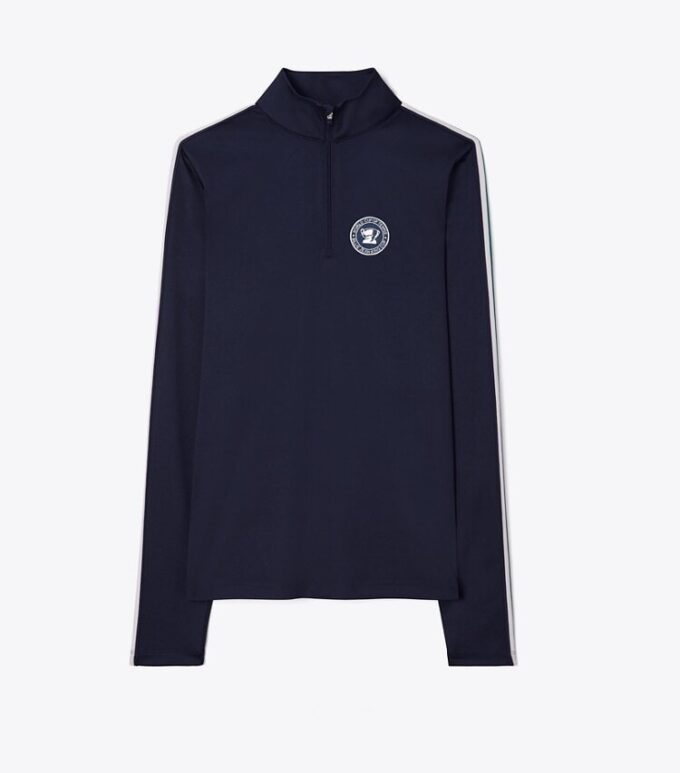 Pullover tecnico con mezza zip Pullover tecnico con mezza zip