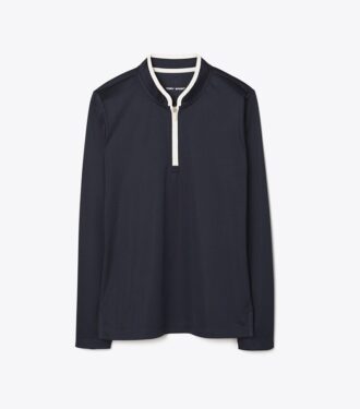 Pullover tecnico con mezza zip