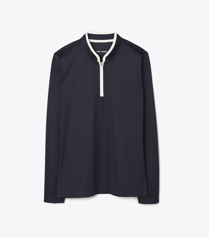Pullover tecnico con mezza zip