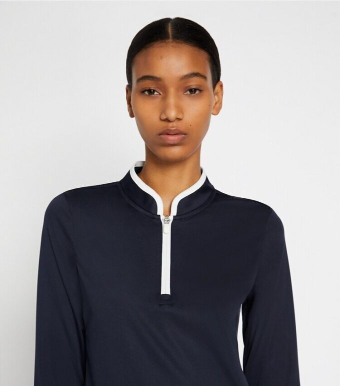 Pullover tecnico con mezza zip