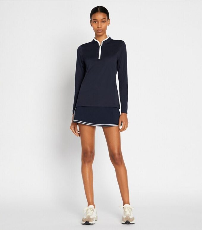 Pullover tecnico con mezza zip