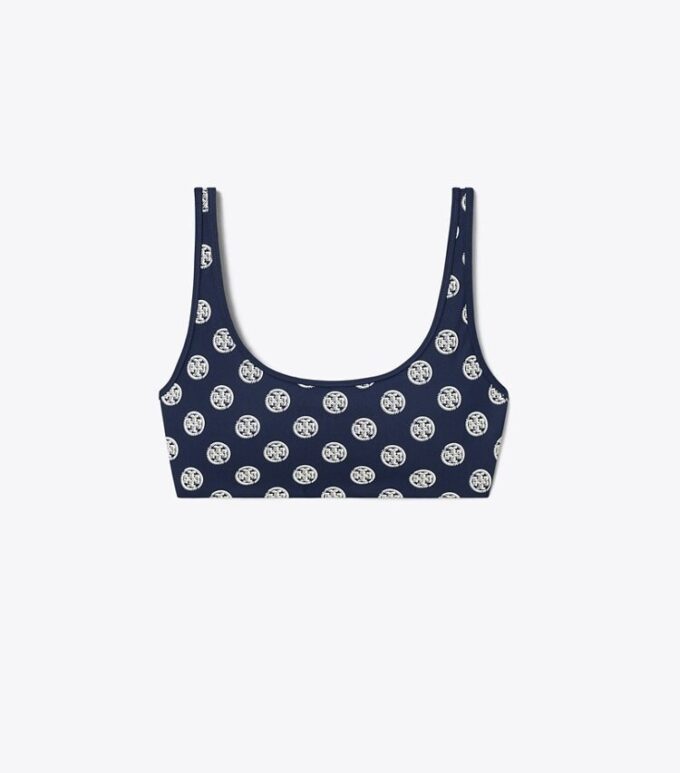 Reggiseno a scollo rotondo con compressione e monogramma T Monogram Reggiseno a scollo rotondo con compressione e monogramma T Monogram