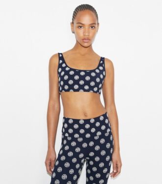 Reggiseno a scollo rotondo con compressione e monogramma T Monogram Reggiseno a scollo rotondo con compressione e monogramma T Monogram