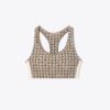 Reggiseno con spalline incrociate e strisce laterali stampate Reggiseno con spalline incrociate e strisce laterali stampate
