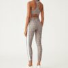 Reggiseno con spalline incrociate e strisce laterali stampate Reggiseno con spalline incrociate e strisce laterali stampate