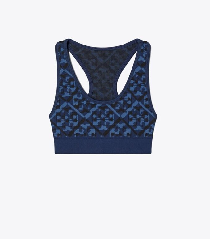 Reggiseno senza cuciture in jacquard con T Monogram prismatico Reggiseno senza cuciture in jacquard con T Monogram prismatico