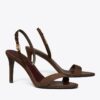 Sandalo con tacco e fibbia Double T