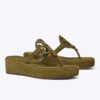 Sandalo con zeppa in pelle scamosciata Miller