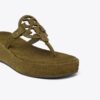 Sandalo con zeppa in pelle scamosciata Miller