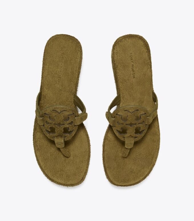Sandalo con zeppa in pelle scamosciata Miller