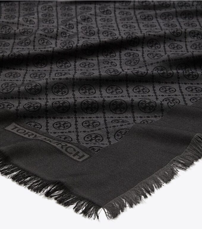 Sciarpa da viaggio Jacquard con T Monogram Sciarpa da viaggio Jacquard con T Monogram