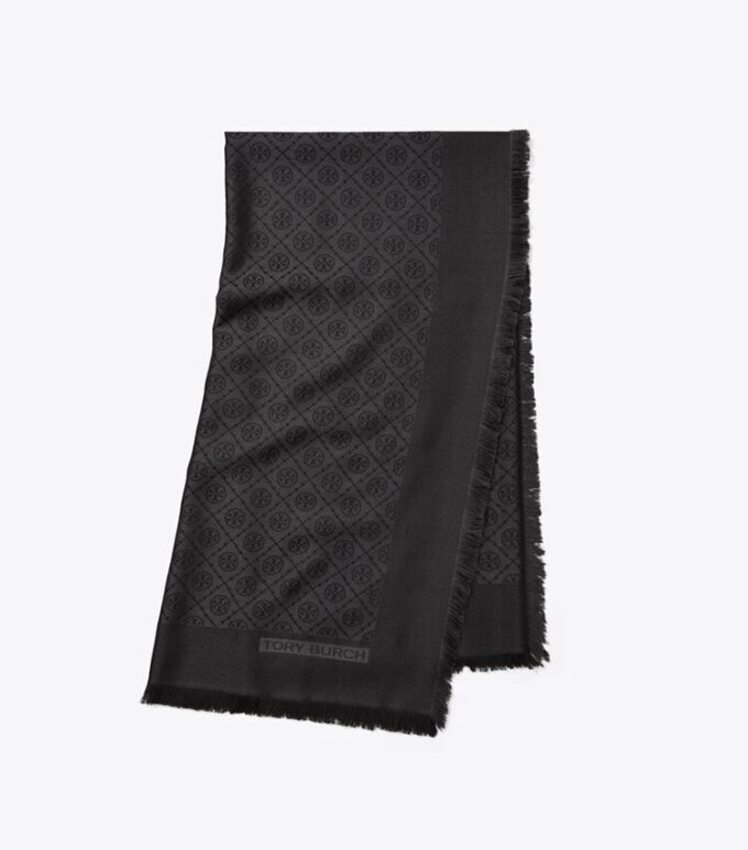 Sciarpa da viaggio Jacquard con T Monogram Sciarpa da viaggio Jacquard con T Monogram