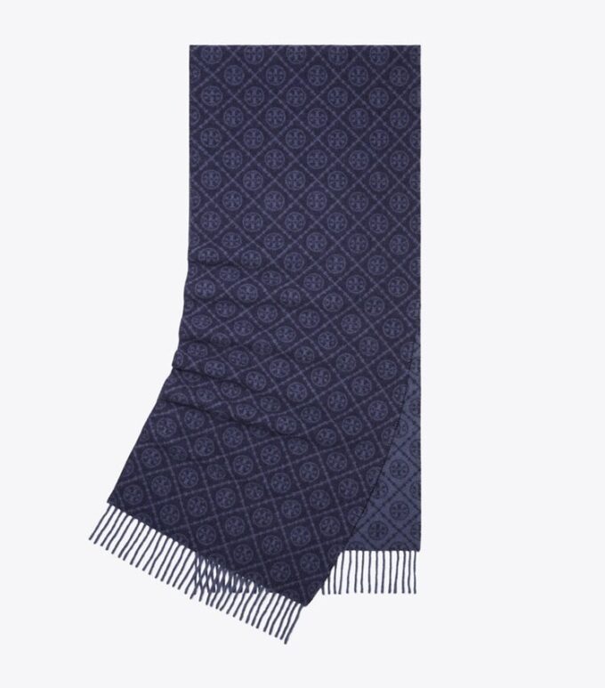 Sciarpa oblunga con T Monogram Sciarpa oblunga con T Monogram