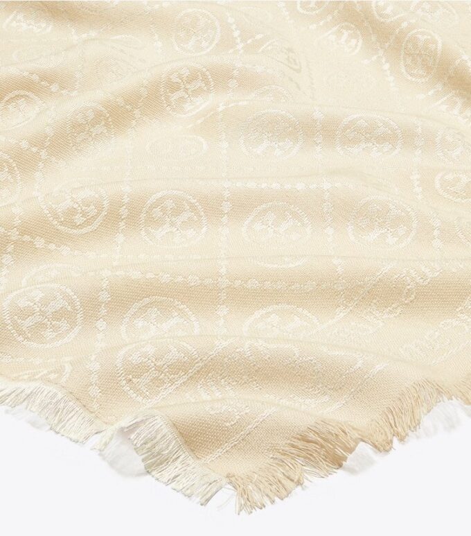 Sciarpa oblunga in jacquard con T Monogram Sciarpa oblunga in jacquard con T Monogram