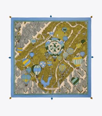 Sciarpa quadrata in seta Balloons In The Sky