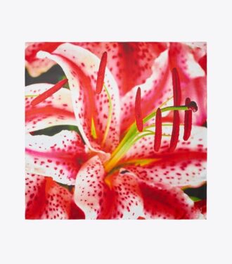 Sciarpa quadrata in seta Lily