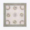 Sciarpa quadrata oversize ricamata con piatti in ceramica Sciarpa quadrata oversize ricamata con piatti in ceramica
