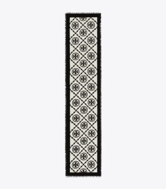 Sciarpa rettangolare con bordo T Monogram