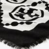 Sciarpa rettangolare con bordo T Monogram