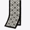 Sciarpa rettangolare con bordo T Monogram