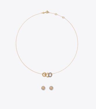 Set collana e orecchini Icon Pavé