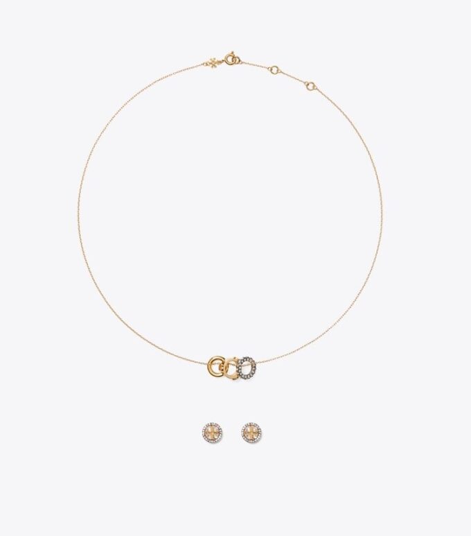 Set collana e orecchini Icon Pavé