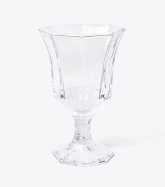 Set di 4 bicchieri da vino in vetro pressato