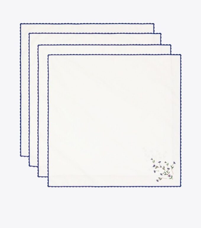 Set di 4 tovaglioli ricamati Jolie Fleur