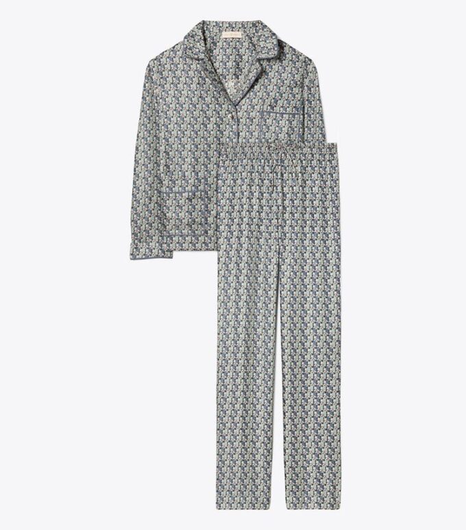 Set pigiama in twill di seta