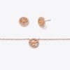 Set regalo collana con pendente Miller Pavé e orecchini a bottone Set regalo collana con pendente Miller Pavé e orecchini a bottone