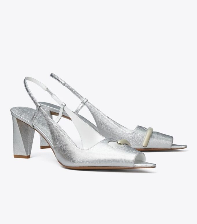 Slingback con punta aperta Slingback con punta aperta