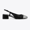 Slingback con punta rinforzata e pavé Slingback con punta rinforzata e pavé