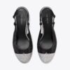 Slingback con punta rinforzata e pavé Slingback con punta rinforzata e pavé