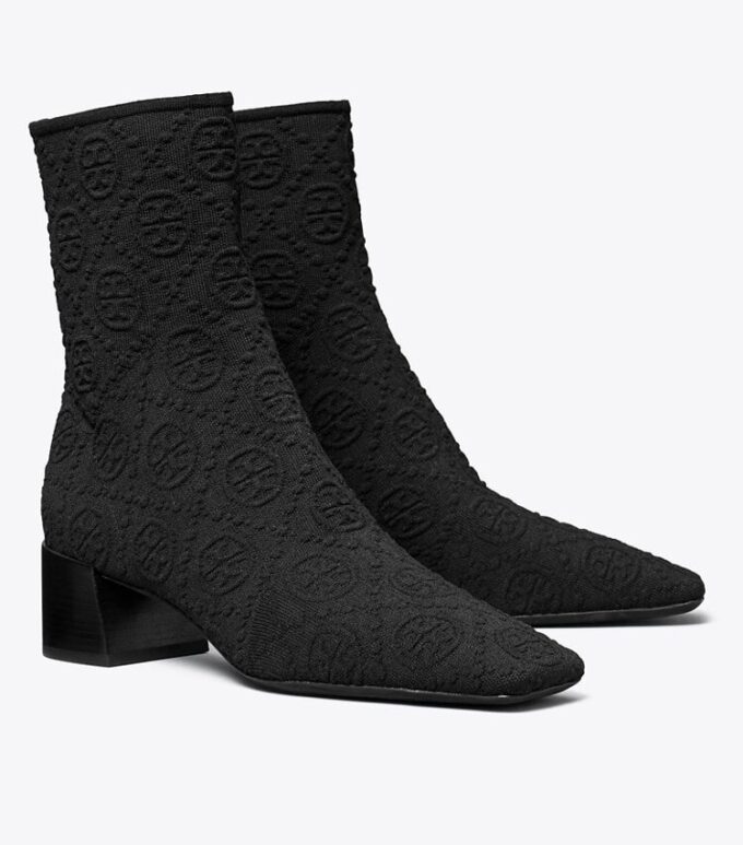Stivaletti elasticizzati con monogramma T Monogram