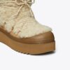 Stivali stringati in shearling morbido