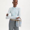 T Monogram Denim Mini Bucket Bag