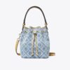 T Monogram Denim Mini Bucket Bag