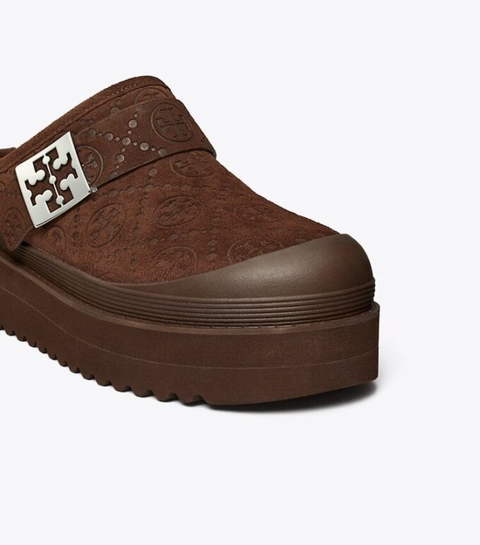 T Monogram Mellow Shearling Platform Mule T Monogram Mellow Shearling Platform Mule