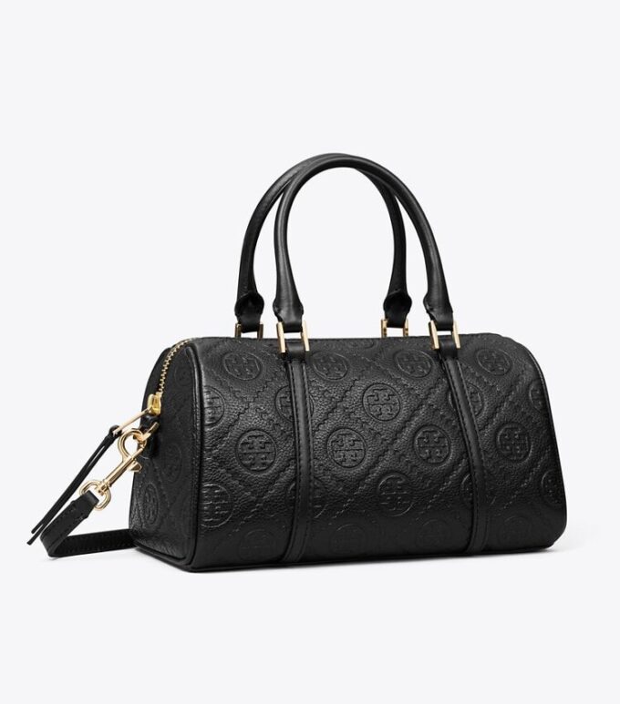T Monogram Pebbled Petite Barrel Bag T Monogram Pebbled Petite Barrel Bag