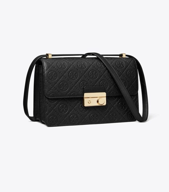 T Monogram Pebbled Shoulder Bag T Monogram Pebbled Shoulder Bag