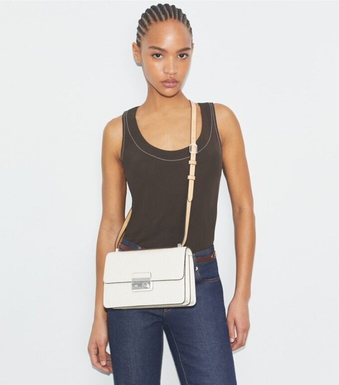 T Monogram Pebbled Shoulder Bag T Monogram Pebbled Shoulder Bag