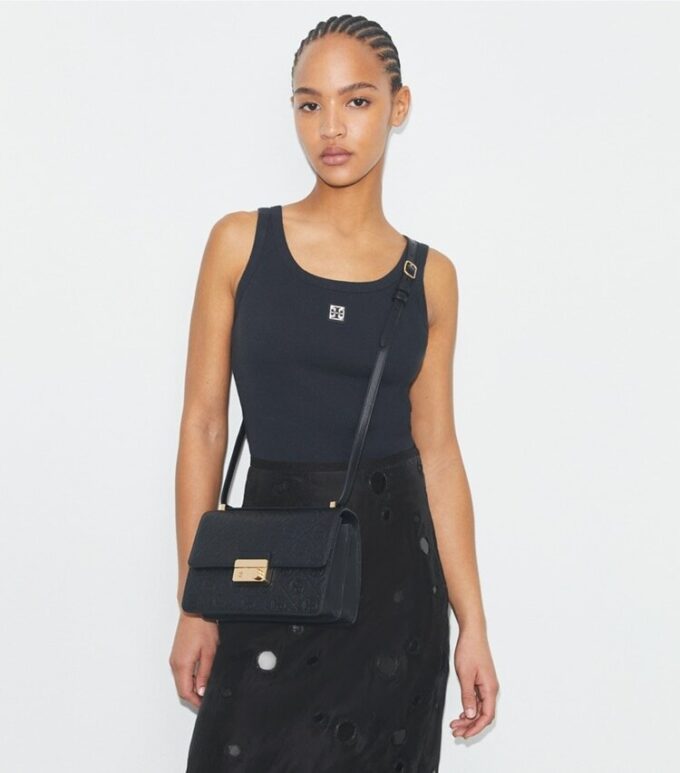 T Monogram Pebbled Shoulder Bag T Monogram Pebbled Shoulder Bag