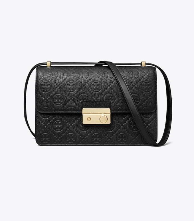 T Monogram Pebbled Shoulder Bag T Monogram Pebbled Shoulder Bag