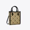 T Monogram Raffia Mini Tote