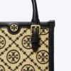 T Monogram Raffia Mini Tote