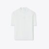 T-shirt con collo alto e logo T-shirt con collo alto e logo